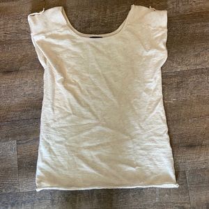 Gap Cream Tank Top Cuff Blouse